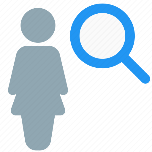 Single, woman, view, search icon - Download on Iconfinder
