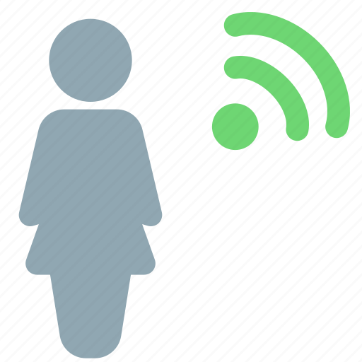 Single, woman, wifi, wireless, internet icon - Download on Iconfinder