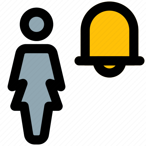 Single, woman, alarm, ring icon - Download on Iconfinder