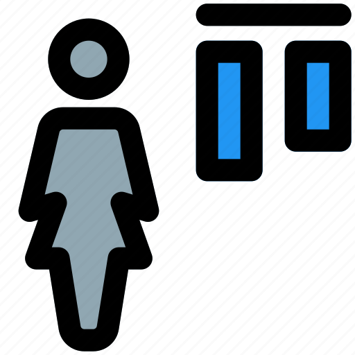 Single, woman, align, top, alignment icon - Download on Iconfinder