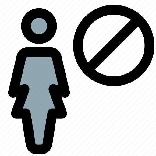 Single, woman, banned, prohibited icon - Download on Iconfinder
