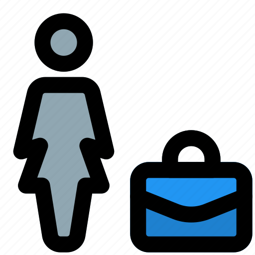 Single, woman, briefcase, suitcase, travel icon - Download on Iconfinder