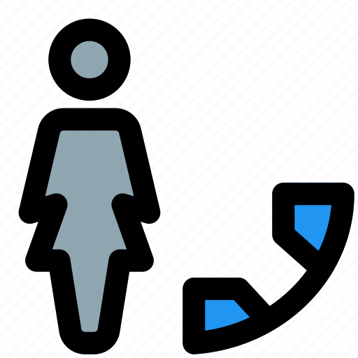 Single, woman, call, phone icon - Download on Iconfinder