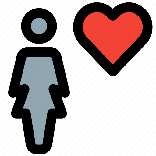 Single, woman, heart, shape icon - Download on Iconfinder
