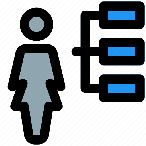 Single, woman, hierarchy, structure icon - Download on Iconfinder
