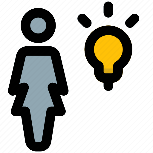 Single, woman, idea, innovation icon - Download on Iconfinder