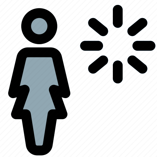 Single, woman, loading, waiting icon - Download on Iconfinder