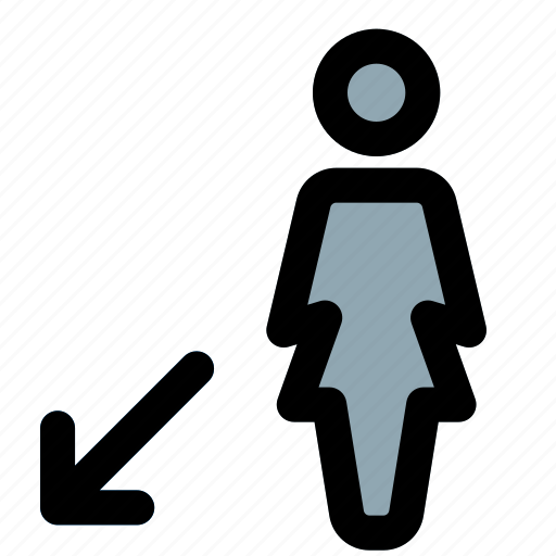 Single, woman, move, arrow icon - Download on Iconfinder
