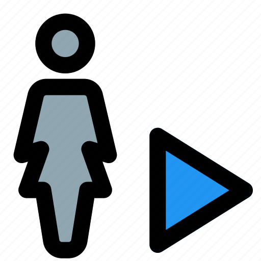 Single, woman, player, play, multimedia icon - Download on Iconfinder