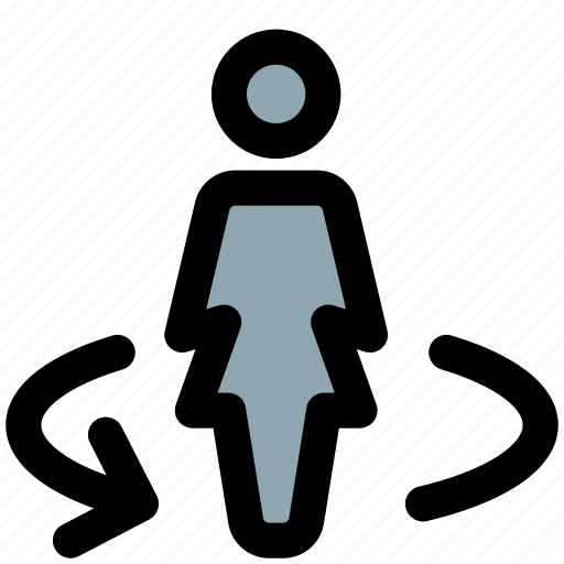 Single, woman, rotate, move icon - Download on Iconfinder