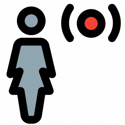 Single, woman, signal, network icon - Download on Iconfinder