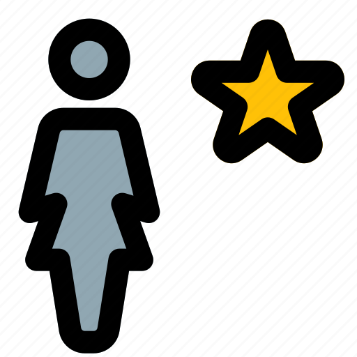 Single, woman, star, rating icon - Download on Iconfinder