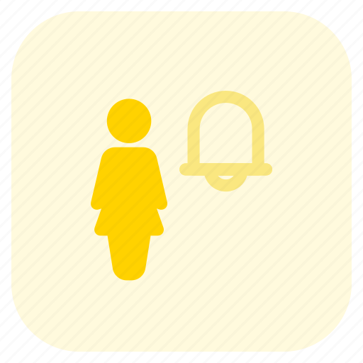 Single, woman, ring, bell icon - Download on Iconfinder
