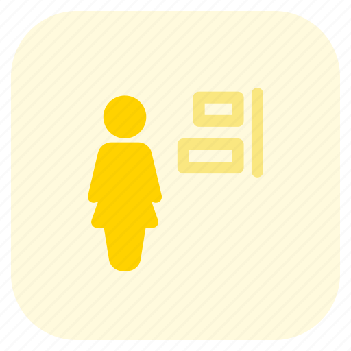 Single, woman, align, right, text, content icon - Download on Iconfinder