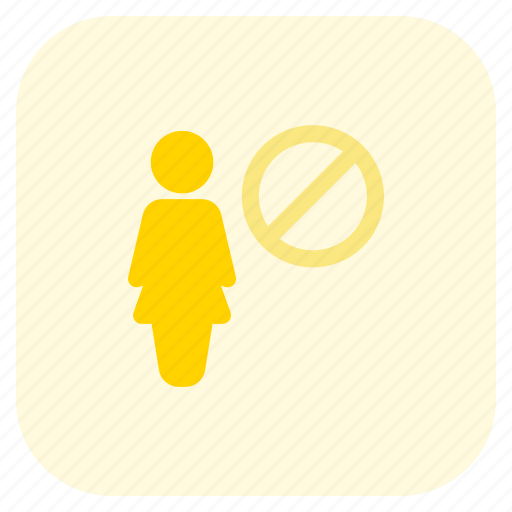 Single, woman, banned, forbidden icon - Download on Iconfinder
