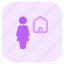 single, woman, home, structure 