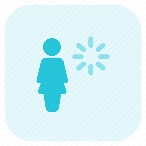 Single, woman, loading, waiting icon - Download on Iconfinder