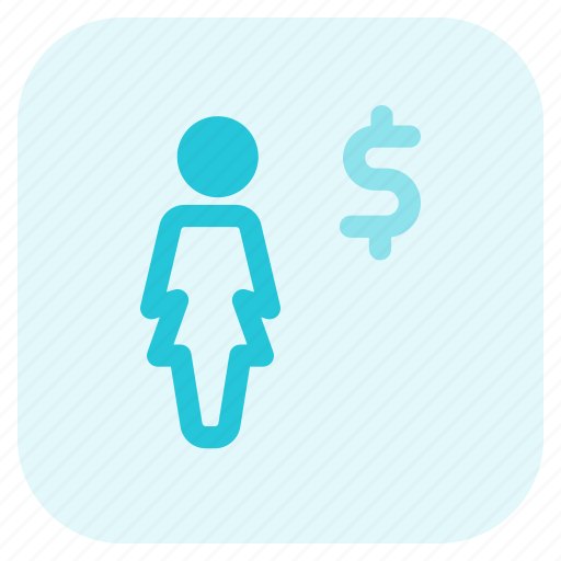 Single, woman, money, currency icon - Download on Iconfinder