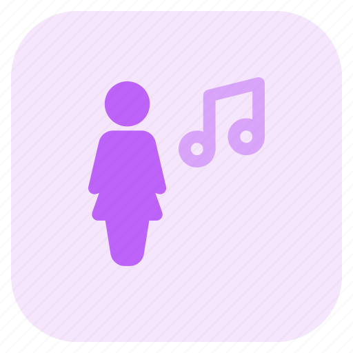 Single, woman, music note, song icon - Download on Iconfinder
