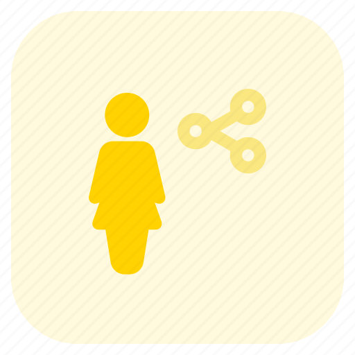 Single, woman, connect, share, sharing icon - Download on Iconfinder