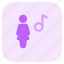 single, woman, song, musical note 