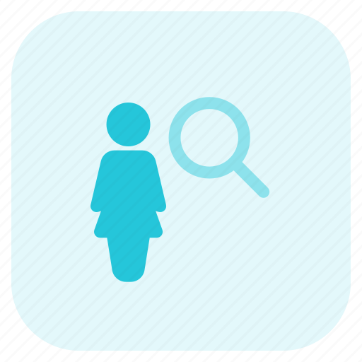 Single, woman, view, search, lens icon - Download on Iconfinder