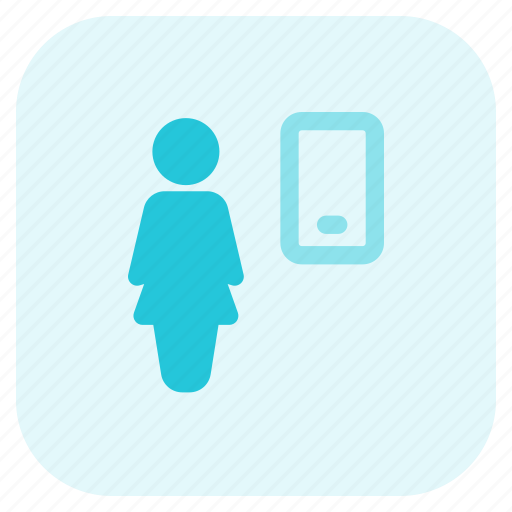 Single, woman, mobile, phone, smartphone icon - Download on Iconfinder