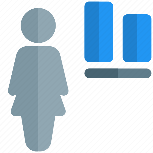 Align, bottom, single woman, alifgnment, content icon - Download on Iconfinder
