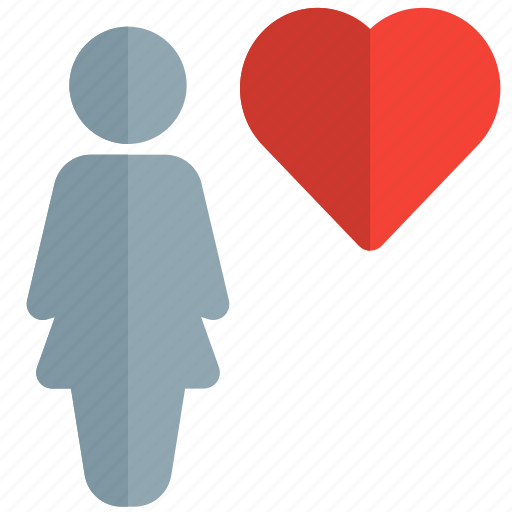 Heart, single woman, like, shape icon - Download on Iconfinder