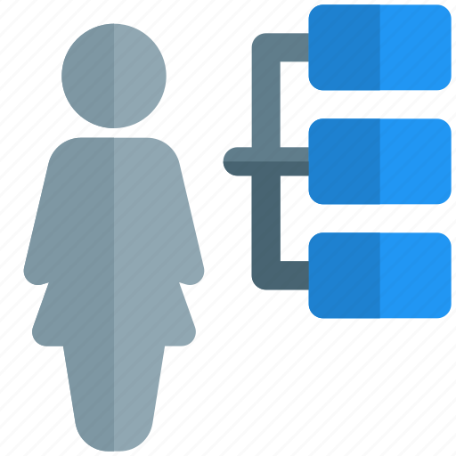 Hierarchy, single woman, structure, diagram icon - Download on Iconfinder