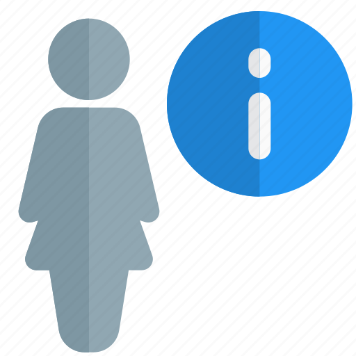 Information, single woman, info, data icon - Download on Iconfinder