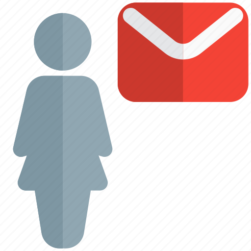 Mail, single woman, envelope, letter icon - Download on Iconfinder