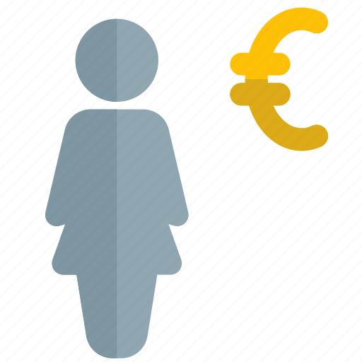 Money, single woman, euro, payment icon - Download on Iconfinder