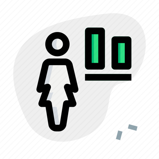 Align, bottom, single woman, alignment icon - Download on Iconfinder