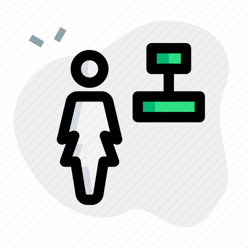 Align, center, single woman, alignment icon - Download on Iconfinder