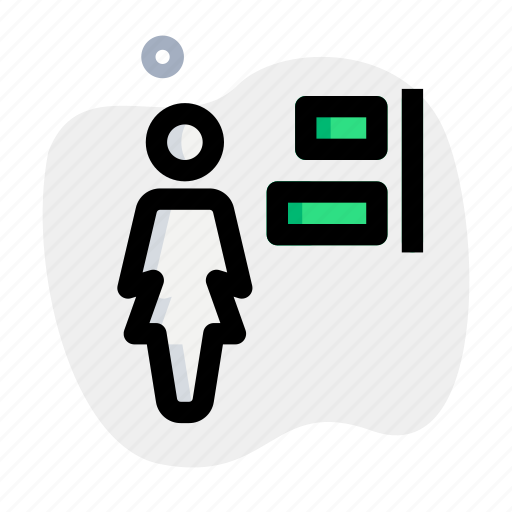 Align, single woman, alignment, right icon - Download on Iconfinder