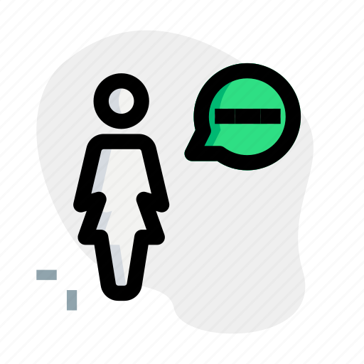 Chat, single woman, talk, bubble, conversation icon - Download on Iconfinder