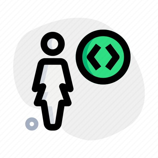 Code, single woman, coding, programming icon - Download on Iconfinder