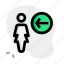 direction, single woman, navigation, arrow 