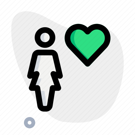 Heart, single woman, shape, love icon - Download on Iconfinder