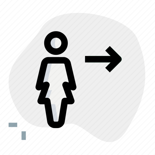 Logout, single woman, out, exit icon - Download on Iconfinder