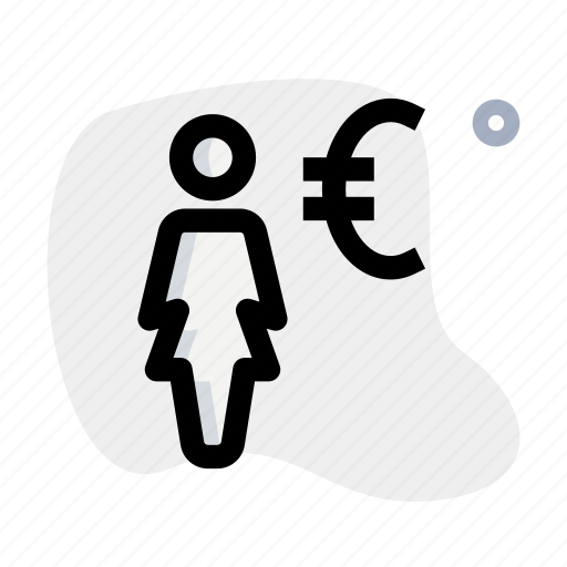 Money, single woman, currency, payment, euro icon - Download on Iconfinder