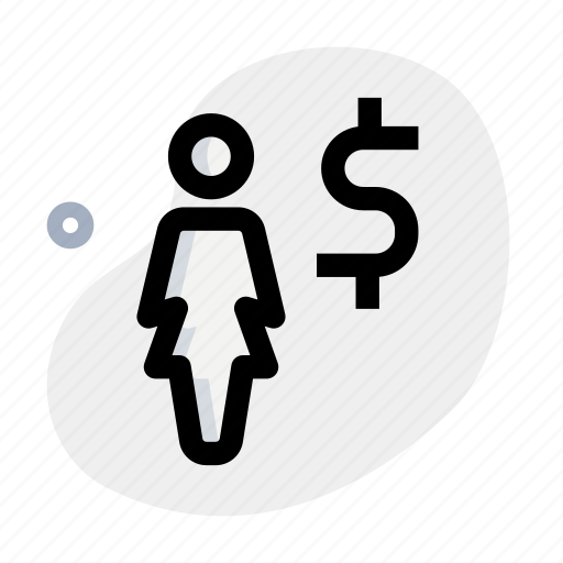 Money, single woman, dollar, payment icon - Download on Iconfinder