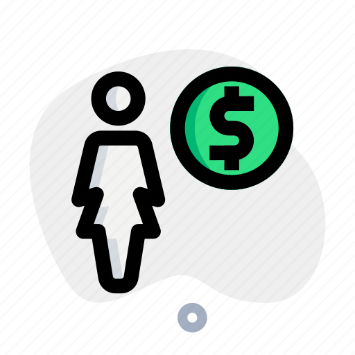 Money, single woman, dollar, payment icon - Download on Iconfinder