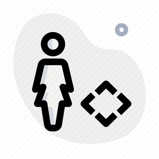 Move, single woman, arrows, direction icon - Download on Iconfinder