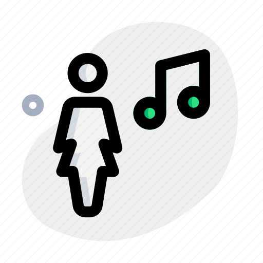 Music, single woman, sound, audio icon - Download on Iconfinder