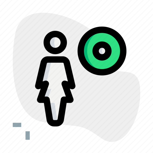 Record, single woman, sound, video icon - Download on Iconfinder