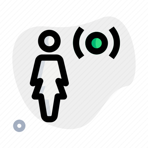 Signal, single woman, wireless, connection icon - Download on Iconfinder
