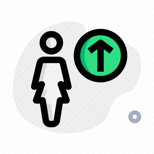Upload, single woman, up, arrow icon - Download on Iconfinder
