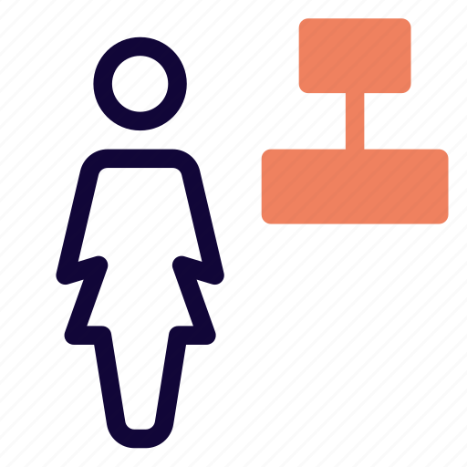 Single, woman, align, center, alignment icon - Download on Iconfinder
